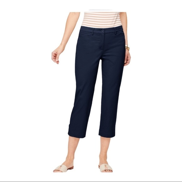 Talbots Perfect Skimmer Pedal Pusher Capri Pant Stretch Mid-Rise Everyday Casual - Picture 3 of 3